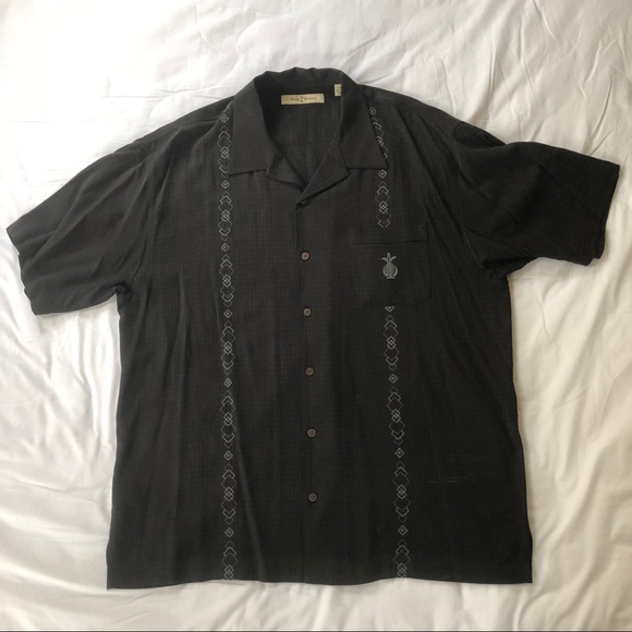 TOMMY BAHAMA Casual Button-Down Silk Shirt - Picture 1 of 8